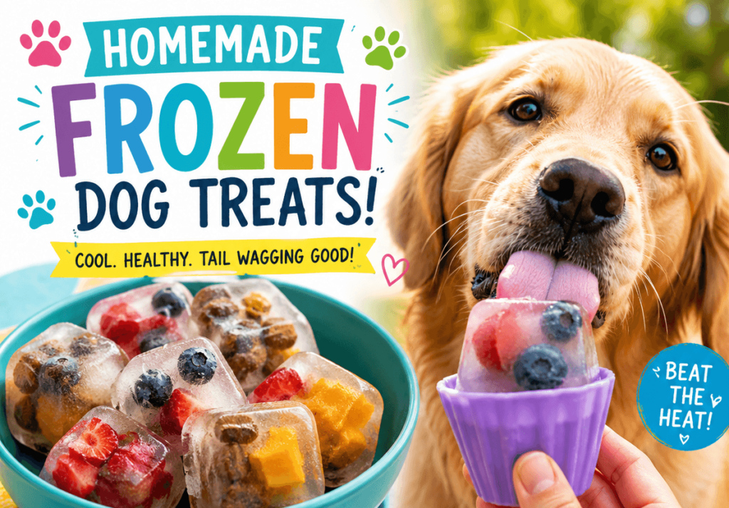 homemade cooling frozen treats
for dogs during summer heat