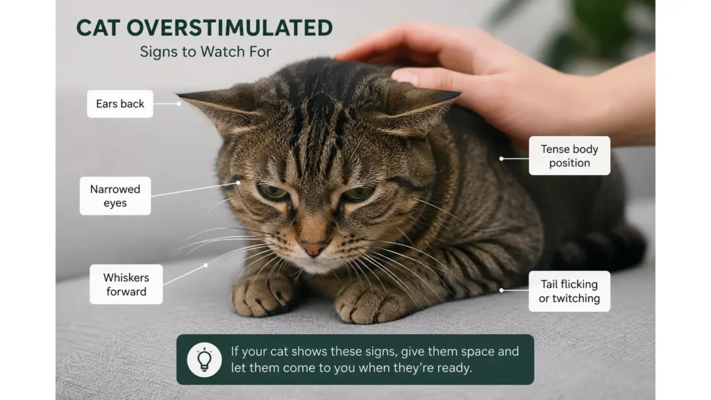 Signs a cat licks you then bites from overstimulation