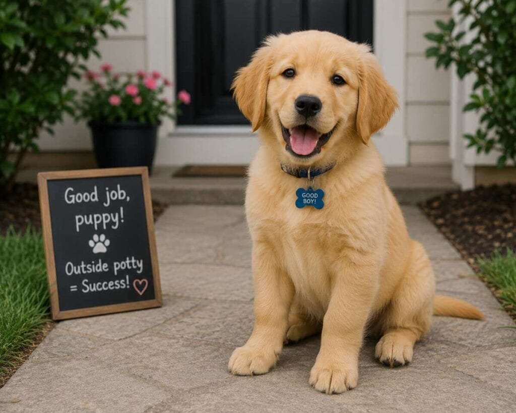 Puppy potty training success after avoiding common mistakes