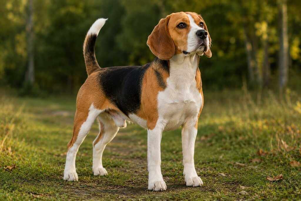 one year old beagle
