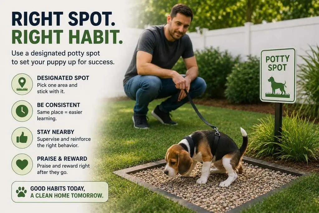 beagle puppy potty spot training