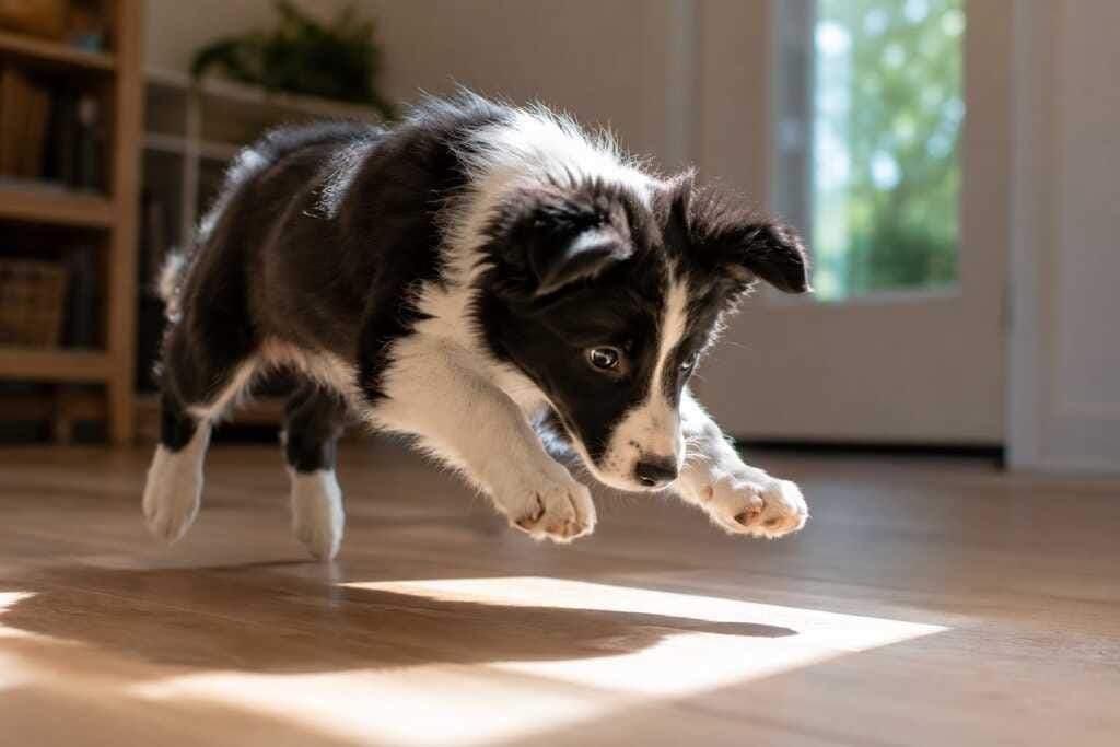 Border Collie Puppy Chasing Shadows or Lights: Normal or Obsessive?