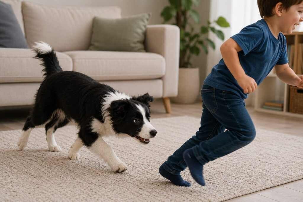 border collie puppy circling behavior
