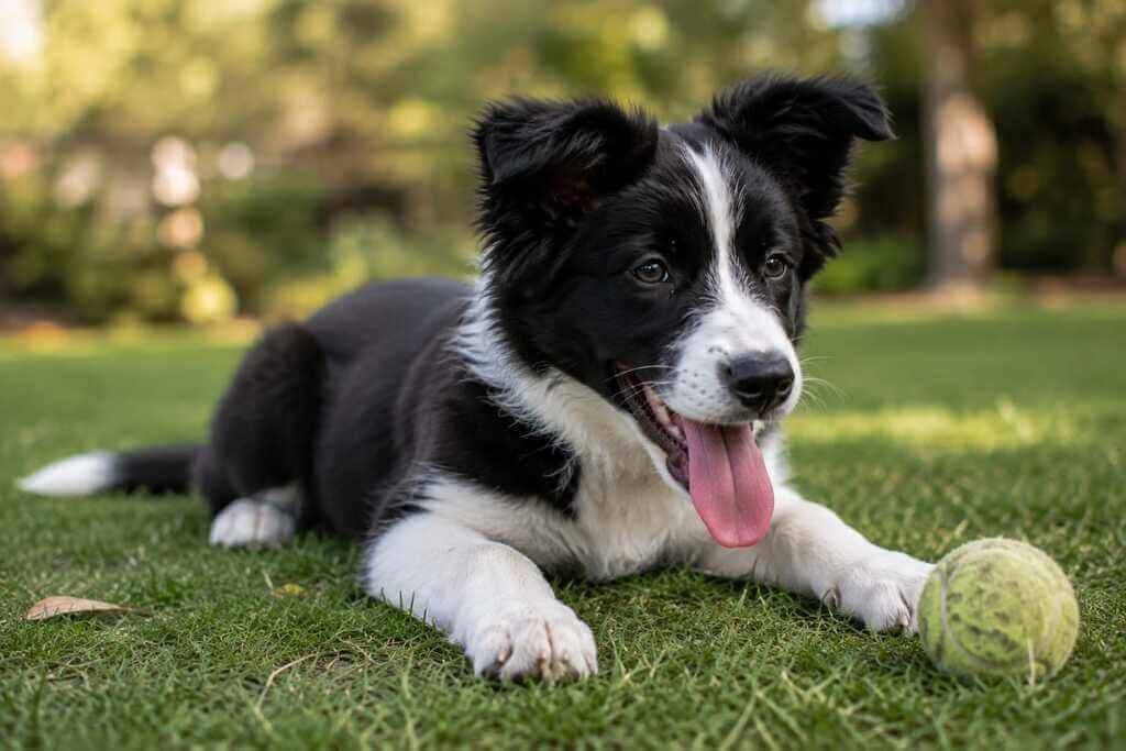 tired border collie puppy signs