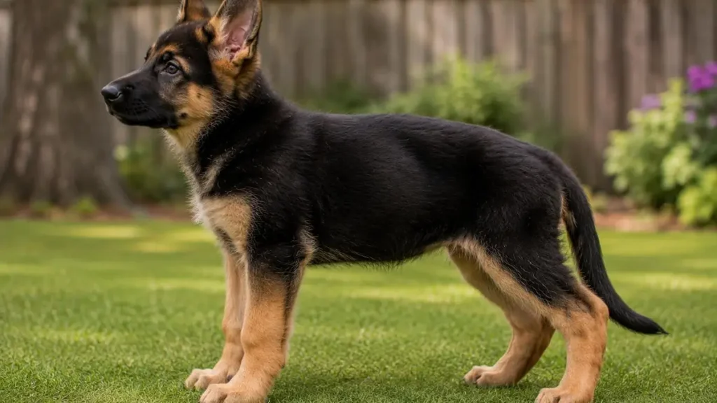 german shepherd puppy giraffe phase