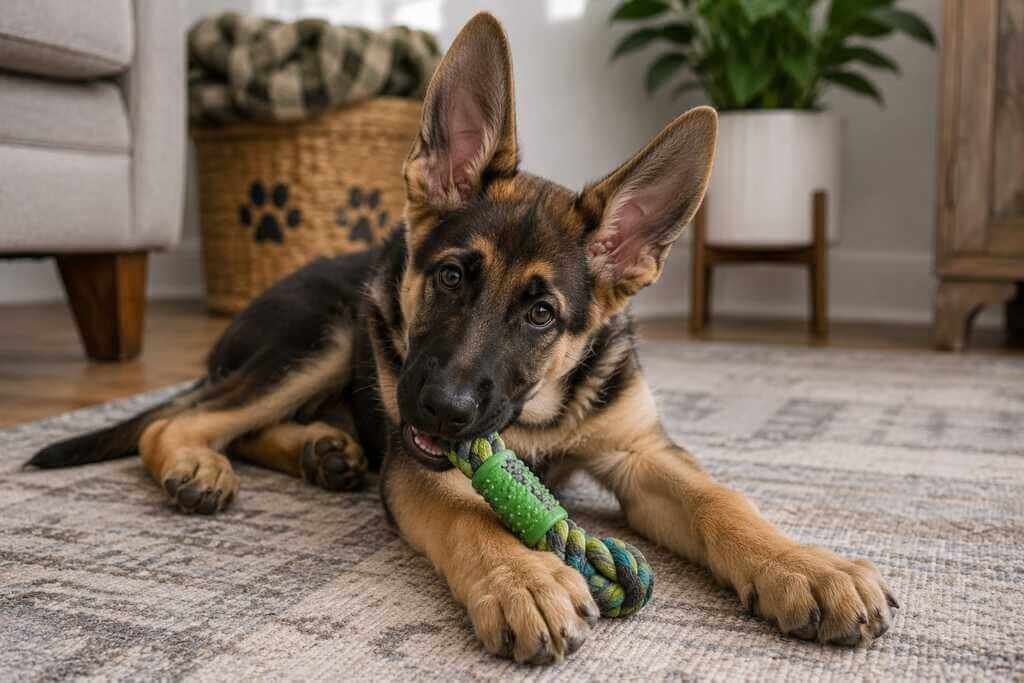 german shepherd puppy growth teething stage
