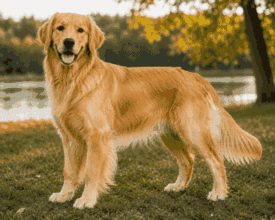 one year old golden retriever