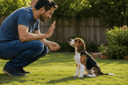 puppy sit command training