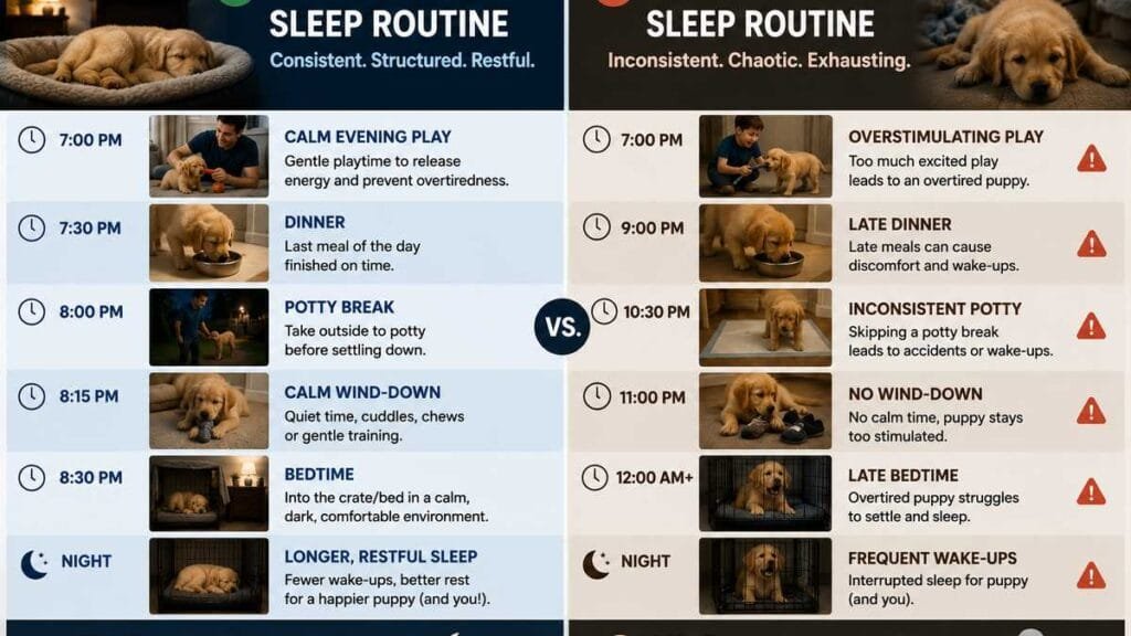 Checklist: How to fix puppy sleep regression with practical daily steps