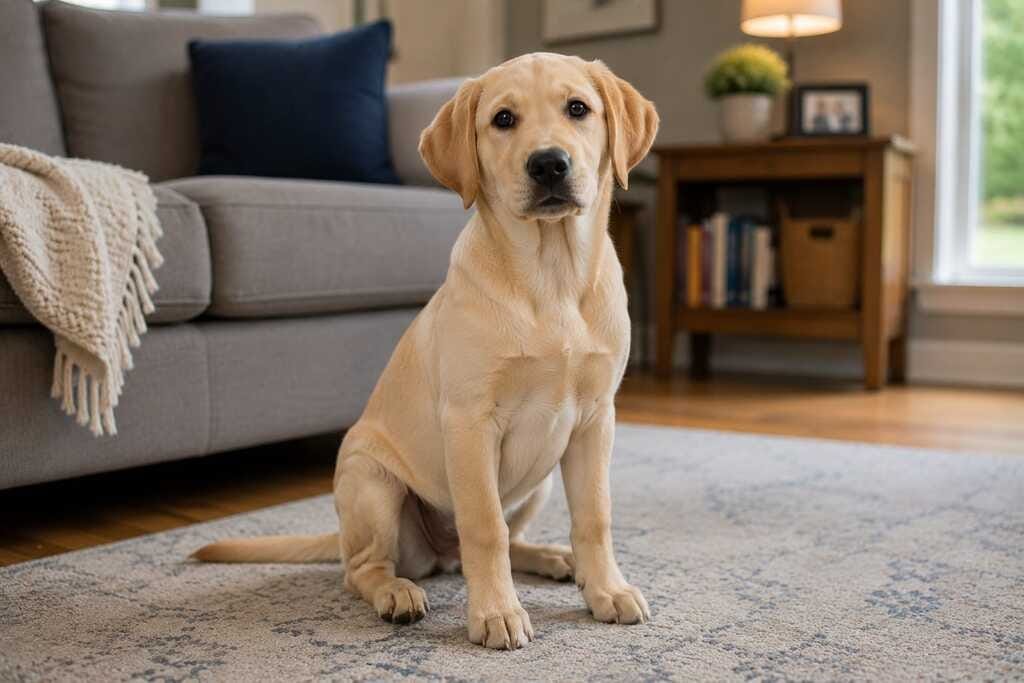 labrador puppy calm behavior