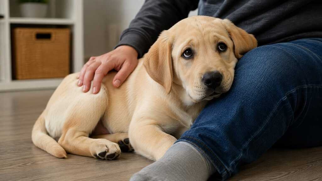 labrador puppy calm behavior