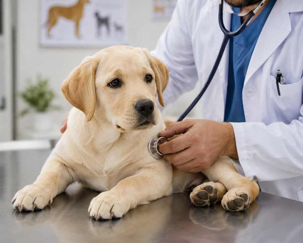 labrador puppy vet checkup