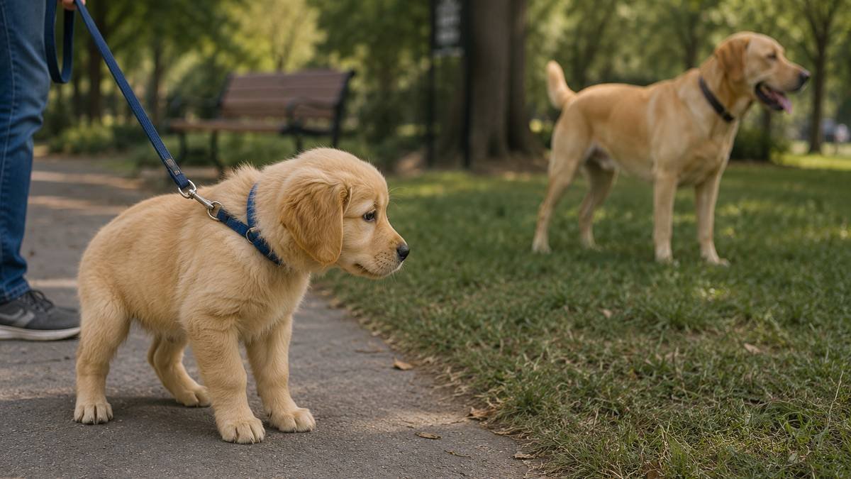 Puppy Scared of Other Dogs? Causes, Training Tips & When to Worry