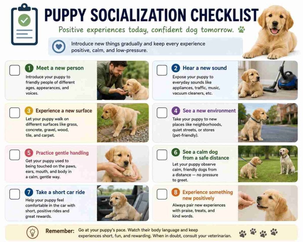 Puppy socialization checklist for new owners