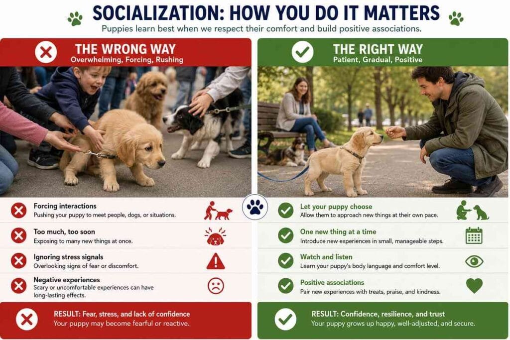 Comparison of incorrect versus correct socialization approaches
