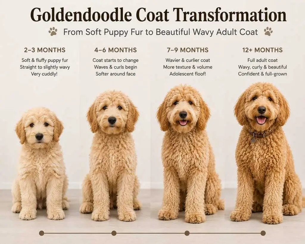 goldendoodle puppy coat transition stage
