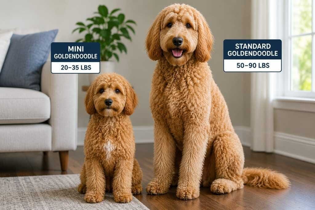 Mini vs Standard Goldendoodle: How Big Will Your Puppy Get?