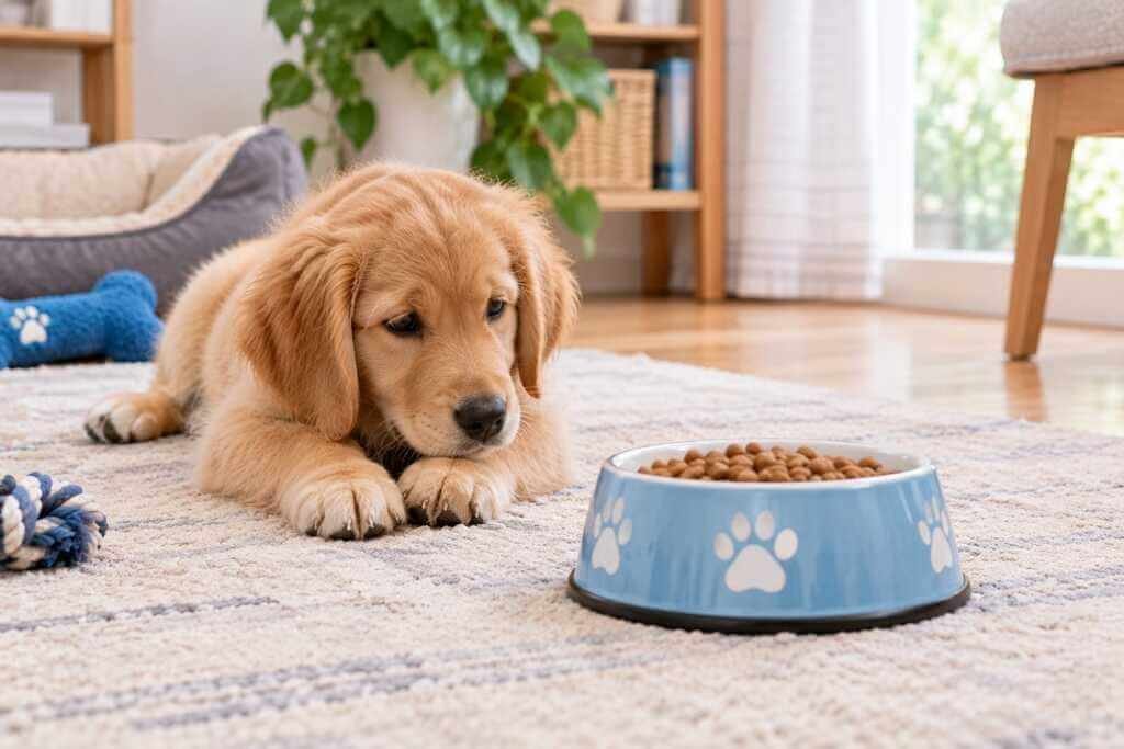 puppy uninterested in food