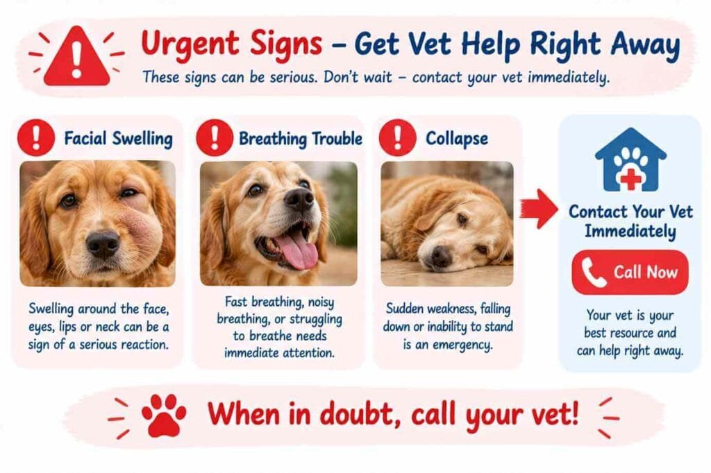 puppy vaccine warning signs urgent